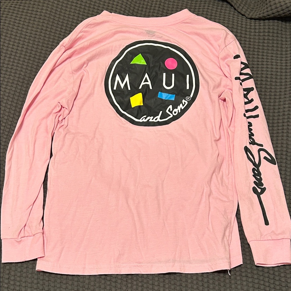 Maui and Sons Pink Long Sleeve Tee